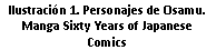 Cuadro de texto: Ilustración 21. Personajes de Osamu. Manga Sixty Years of Japanese Comics